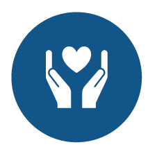 icon of two hands and heart icon of two hands and heart