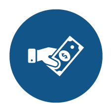 icon of hand holding money icon of hand holding money